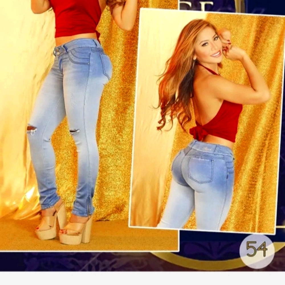 Butt contouring jeans, colombian brand Black, very high quality